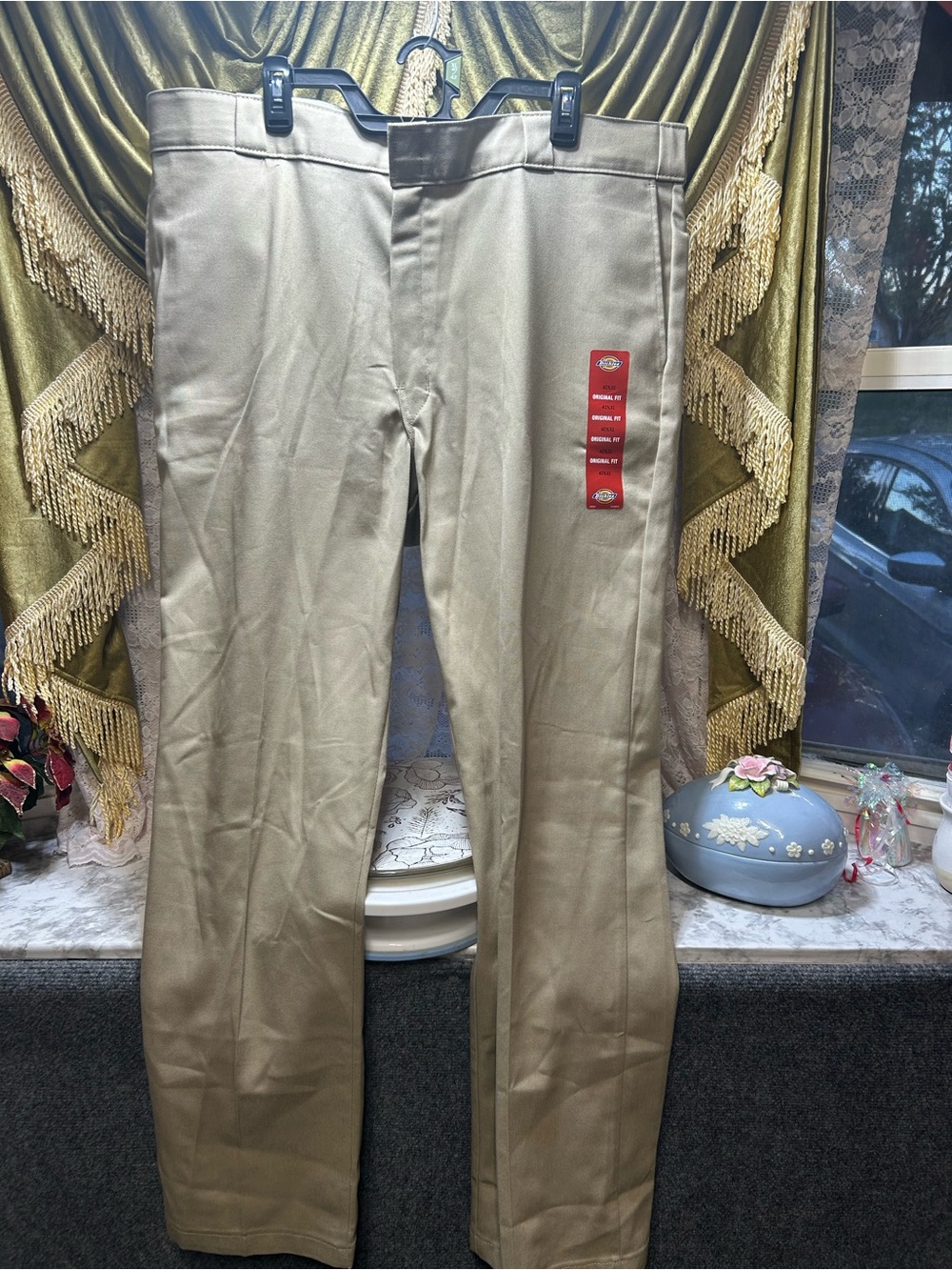 Men's Khaki Work Pants - Dickies Style
